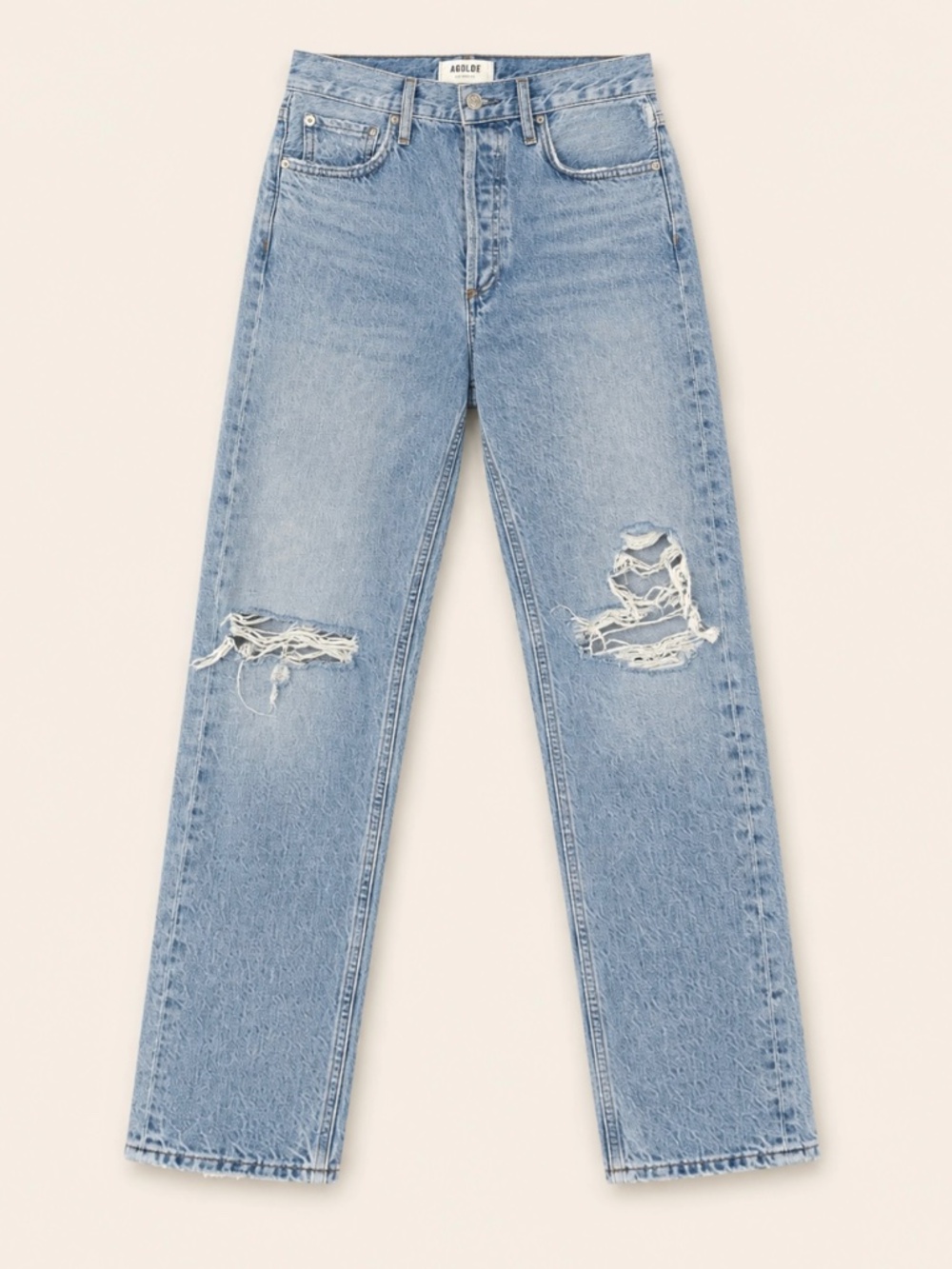 AGOLDE Distressed Straight Leg Jeans – Size 24